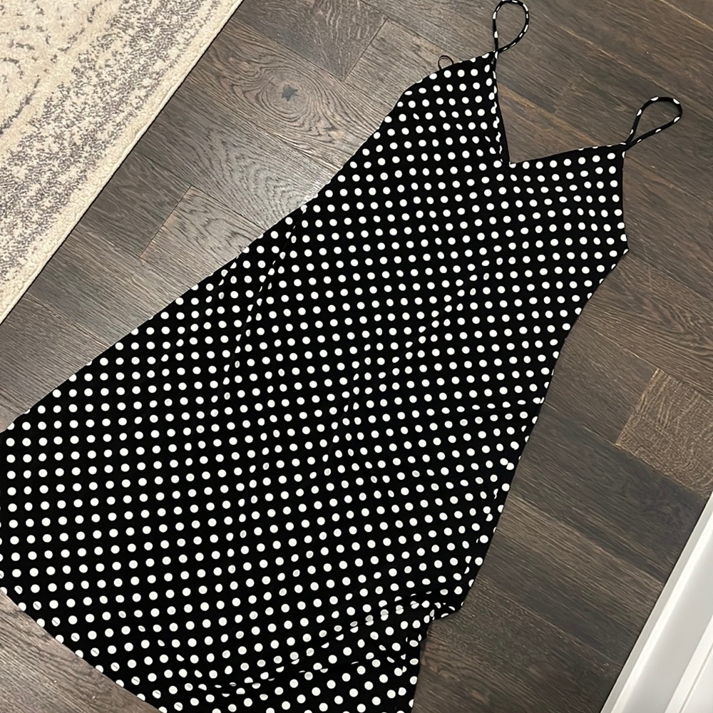 Zara polka dot knee length dress Size small